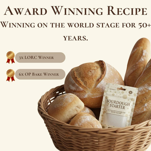 (5 Sourdough Starter Culture Dehydrated Wild Dry Yeast for Baking Homemade Artisan Bread Organic, Non-GMO, Fresh