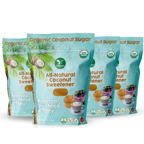 Colibreeco, Organic Coconut Sugar, 1 Pound (Pack of 4): Perfect for Sweetening