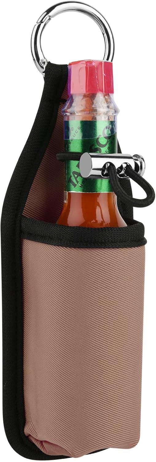 Beautyflier 2oz/60ML Hot Sauce Sleeve Holder, Portable Bottle Belt Holder for Tabasco, Sriracha