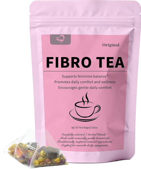 Hiberbs Fibro Tea, 10 Teabags, Herbal Tea for Women Daily Wellness, Organic