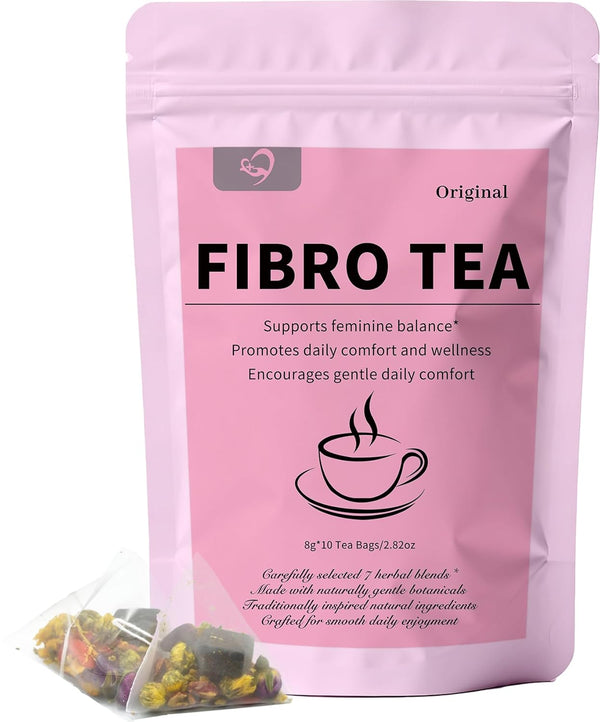 Hiberbs Fibro Tea, 10 Teabags, Herbal Tea for Women Daily Wellness, Organic