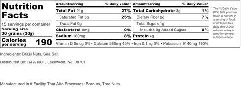 1 lb (16 oz) Premium Wild Harvested Dry Roasted Brazil Nuts with Sea Salt, High Selenium, Batch Tested Peanut & Gluten