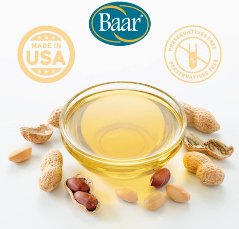 3 Baar Expeller, Cold Pressed Peanut Oil from Roasted Peanuts Grown in The United States - Kosher - GMO and Solvent