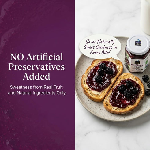 3, (10.9 oz World of Chia Premium Chia Seeds Jam - Blackberry Jams and Preserves - All Natural, Plant Based Chia Jam