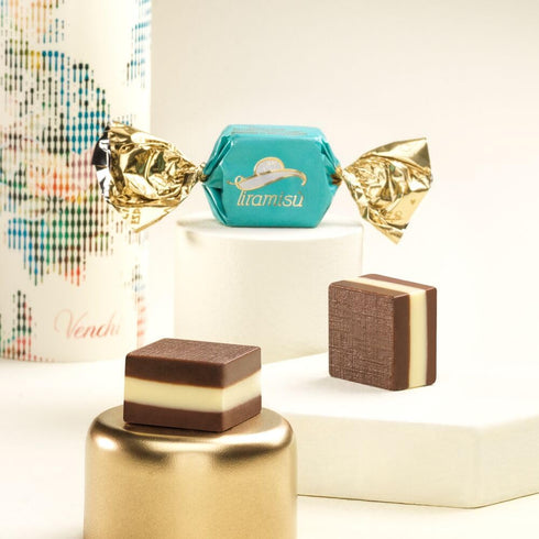 Venchi Maxi Chocolate Book Tin with Italian Chocolates - Gluten Free- Gift Idea for Birthday and Anniversary with Dark