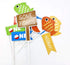 TUKIMA 21 PCS Pastel Blue Fishing Cake Toppers for Birthday & Baby Shower Parties