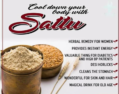 Generic (500gram) Jau sattu |Barley | Sattu Flour |Sattu dink water| Barley Sattu Drink (Jo ka aata) jao sattu