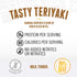 100% 1oz (Pack 12) 10g Perky Jerky Tasty Teriyaki Grass Fed Beef Jerky, of - Antibiotic Free - Protein Per Serving