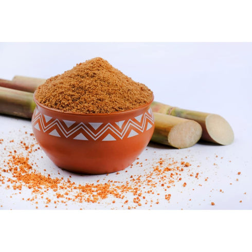 227g 8oz SVATV Jaggery Powder, Hand Crushed Gur Powder | Natural Sweetener | Brown Sugar | Indian Sugar Cane Substitute