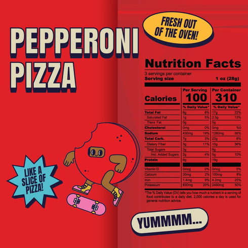 Louisville Vegan Jerky – Pepperoni Pizza Vegan Meat, Gluten-Free High Protein Snacks, 19g Non-GMO Soy Protein