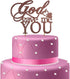 God Gave Me You Cake Topper for Wedding, Engagement, Marriage Party Decorations, Double-faced Rose Gold Glitter