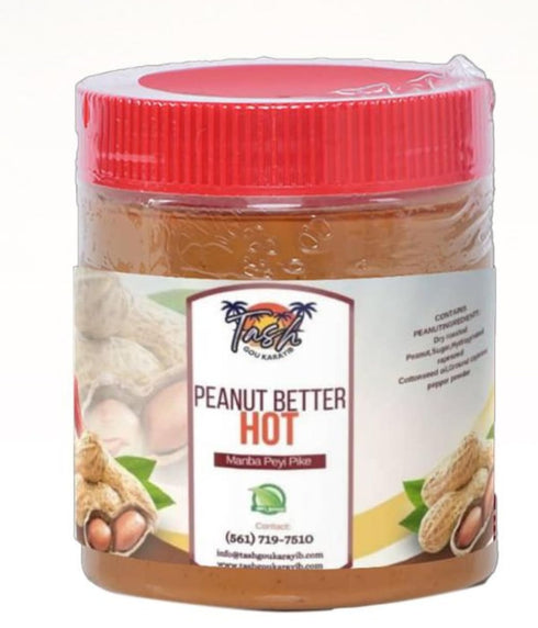 Generic Tash (Gou Karayib) Hot Peanut Butter - Manba Peyi Pike, 16 OZ