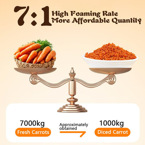 YJSLSQIYP 1.76lb (28oz) Freeze-Dried Diced Carrots - Jar | Long Shelf Life Pantry Staple | Emergency Food, Cooking