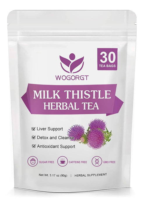Milk Thistle Tea - Organic Milk Thistle Herbal Tea Bags for Liver
