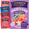 LONDON F&H COMPANY London Fruit & Herb Fruit Fantasy Teabags - Blueberry, Raspberry, Strawberry &