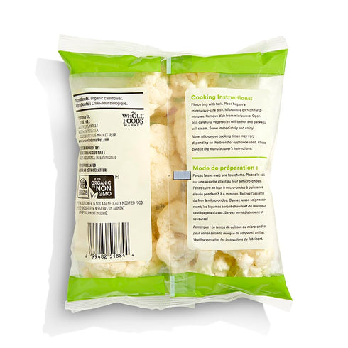 365 by Whole Foods Market 10 oz , Organic Cauliflower Florets
