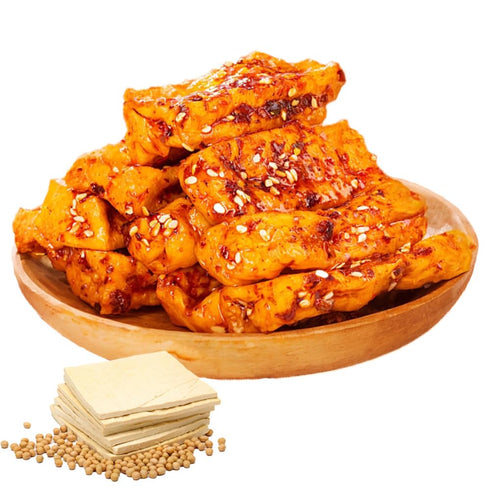 laweny Dried tofu ,Spicy dried tofu3.52oz/100g, ready to eat spicy tofu in open