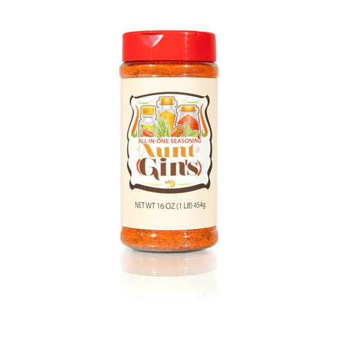 Aunt Gin's All-in-One Seasoning, 16 oz - All Purpose for Chicken, Pork, Seafood, Beef, Vegetables