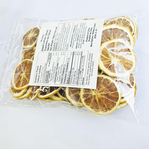 100g/3.52oz Mkostlich Dried Lemon Slices Bulk, Natural Dehydrated Lemon Slices for Cocktails Garnish/ Tea/ Baking, No