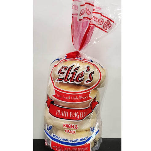 Elie's 6 packs 4 pack 24 Plain Bagels - of bagels per - total bagels - NOT GLUTEN FREE