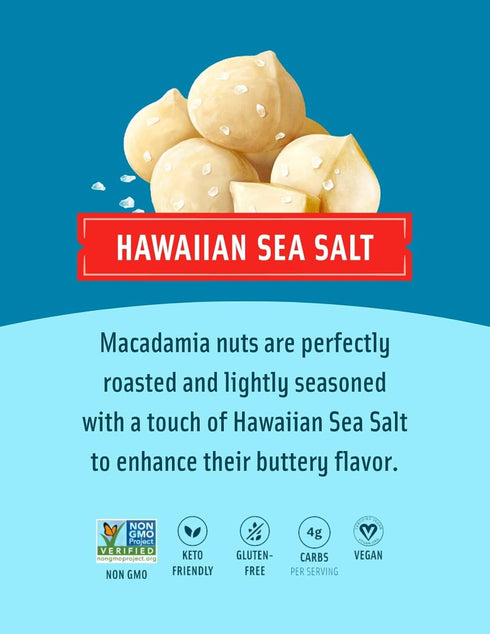 Pack, 3 Pack 4 oz Mauna Loa Classic Variety of Cups with Lid Sea Salt, Honey Roasted & Garlic Onion Flavors, Gluten