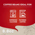 8.8 oz (Pack 4) Lavazza Qualit Rossa Ground Coffee, Medium Roast, Arabica and Robusta Blend, Brick