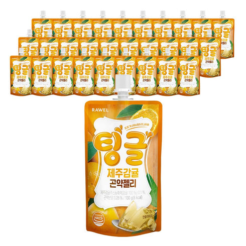 Rawel Thingle Delicious Konjac Jelly 30packs Sugar Free/Low Calories/fruit snacks (Jeju Tangerine)