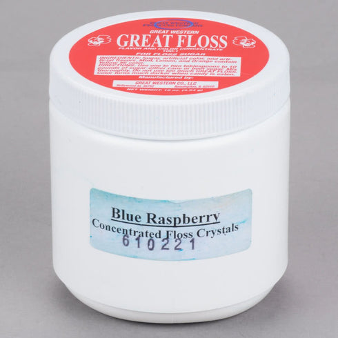 TableTop King Great Western Great Floss 1 lb. Blue Raspberry Cotton Candy Concentrate Sugar