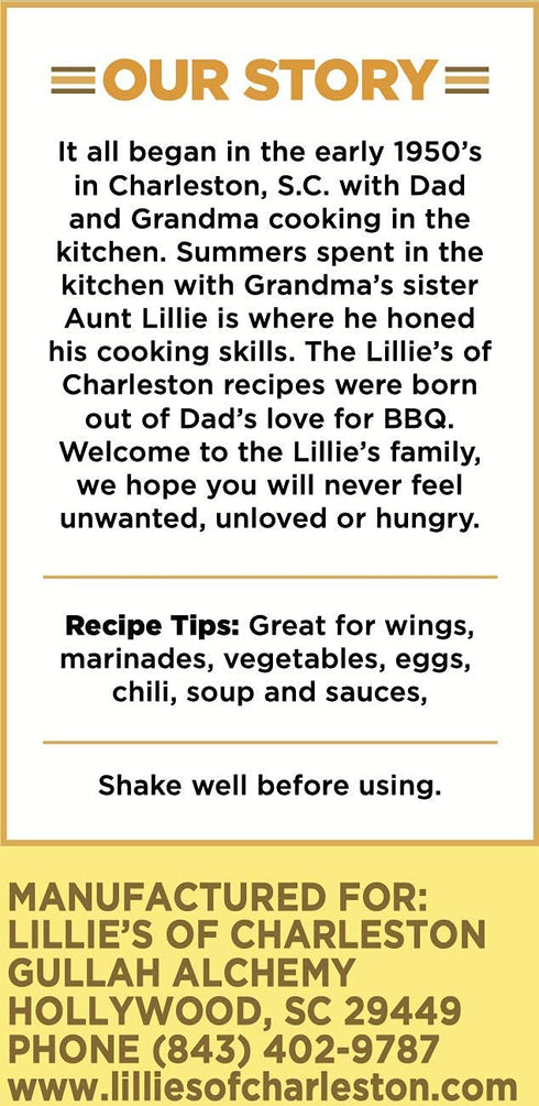 Country 5 oz Lillie's of Charleston Low Loco Natural Hot Sauce| No Preservatives, Vegan & Lower Sodium | Great on