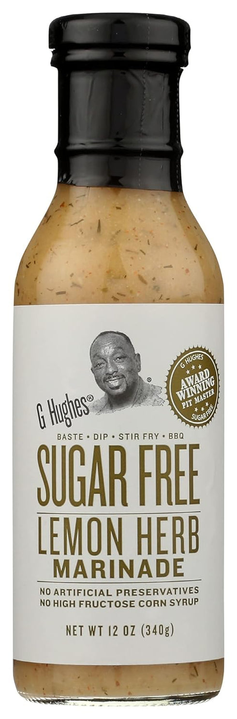 G Hughes Lemon Herb Marinade, Sugar Free, Gluten Free, 12 Ounces (Pack