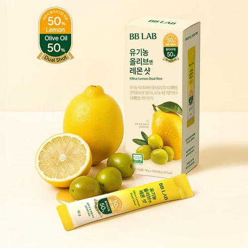 50:50 16g*10 BB LAB Organic Olive & Lemon Dual Shot, Ratio, Cold-Pressed Extra Virgin Olive Oil & NFC Lemon Juice