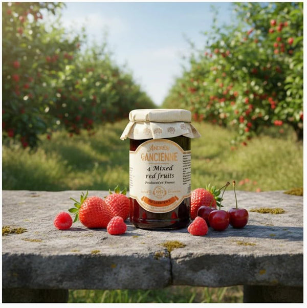 Les Confitures la Ancienne Set of 2 Jars, - 4 Fruits Rouges (4 Mixed Red Fruits)