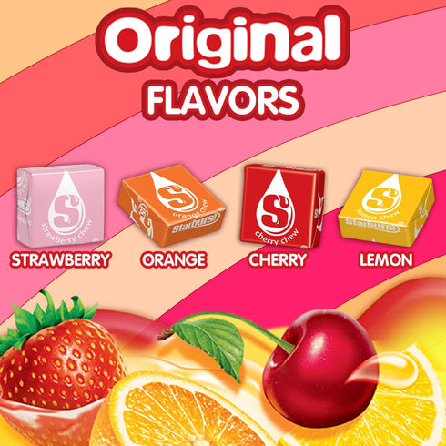 2.07 oz (36 Packs) STARBURST Original Full Size Fruit Chews Candy Bulk, Chewy Candy for Parties, Single