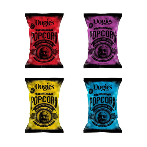 16 Pack Pack 1oz Oogie's Gourmet Popcorn| | Variety Flavor | Gluten Free Popcorn Snacks | Individual Bags