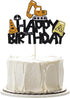 1pcs Construction Cake Toppers,Happy Birthday Truck Excavator Cak Decoration,Children Excavator Engineering Birthday