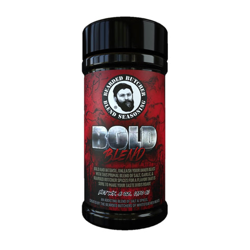 Bearded Butcher Bold Blend, 6 oz - Ideal for Seasoning Steaks, Burgers, & More, Low Calorie & No MSG