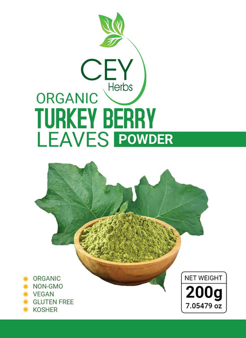 Generic Turkey Berry Leaves Powder - 100% Pure, Organic,Tea, Dried Leaf Powder for