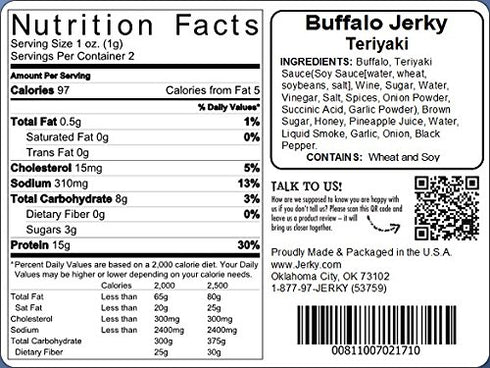 Jerky.com Exotic Buffalo Jerky Sampler - Wild Game Meat Snacks, High-Protein, All-Natural, 1.75 oz. (Pack of 3)