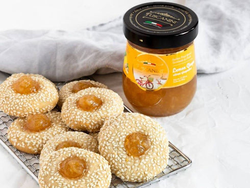 11.64 oz 35% Tuscanini Italian Lemon Ginger Preserves, Jar | Real Fruit | Premium Spreadable Fruit Jam |No High