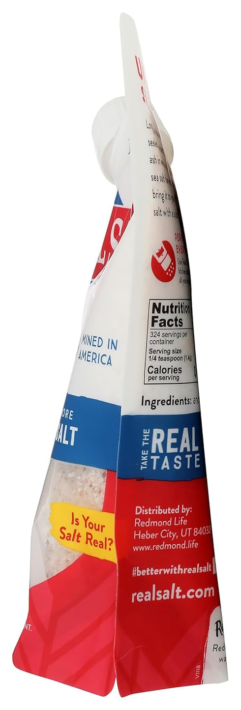 16 (1 Pack) Redmond Real Sea Salt - Natural Unrefined Gluten Free Kosher, Ounce Pouch