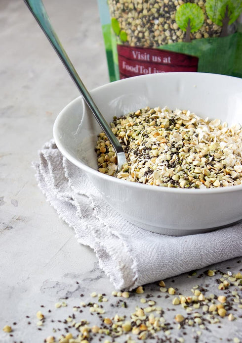 8 Food to Live Organic Superfood Cereal Topper, Ounces - Chia, Buckwheat, Hemp, Non-GMO, Kosher, Raw, Vegan