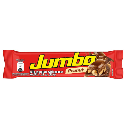 12 (14.8 Oz) Jumbo Peanut Chocolate Bar, Soft Chocolate & Crispy Peanut, Individual Bars