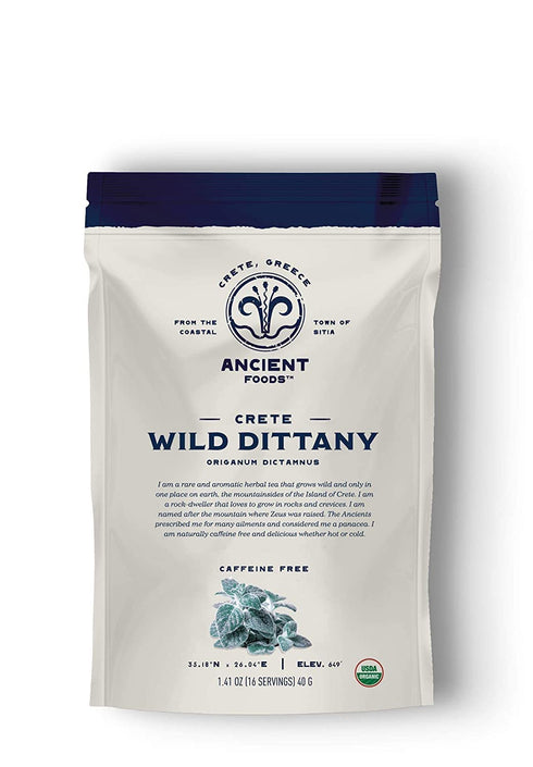 Ancient Foods Organic Wild Dittany Tea – Loose Leaf Greek Mountain Tea, Organic and Caffeine Free (40g)
