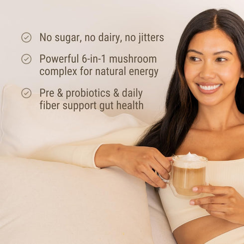 Immunity 30 Beyond Brew Vanilla Latte Coffee Alternative - Mushroom Complex w/Lions Mane, Reishi, Cordyceps & Chaga