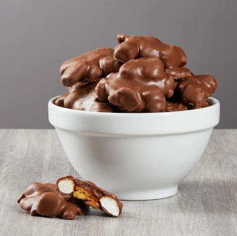 Generic 26.3 oz (Pack 2) Caramel Smores Clusters, of - Graham Crackers & Marshmallows Drenched in Milk Chocolate