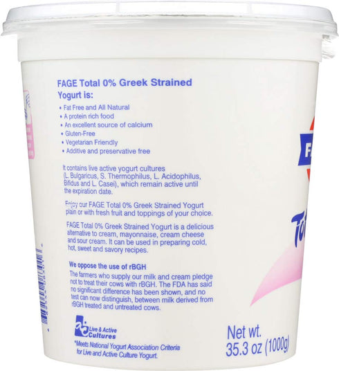 Fage 0% (NOT A CASE) Total Nonfat Greek Strained Yogurt