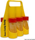 SAUCE CADDY DADDY 6-bottle 5oz Carrier for Hot Sauce, Holds Standard Bottles, Hot Sauce Organizer, Condiment Holder