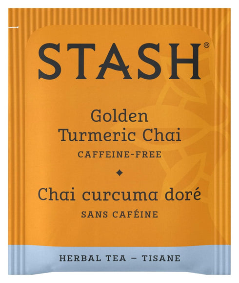 18 Count (Pack 6) 108 Stash Tea Turmeric Chai Herbal Tea - Naturally Caffeine Free, Non-GMO Project Verified Premium