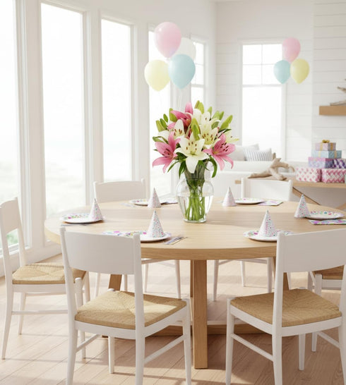 10 Stargazer Barn Stem Pink & White Lily Bouquet Mothers Day Flowers for Mom Fresh Flower Delivery, Farm Fresh