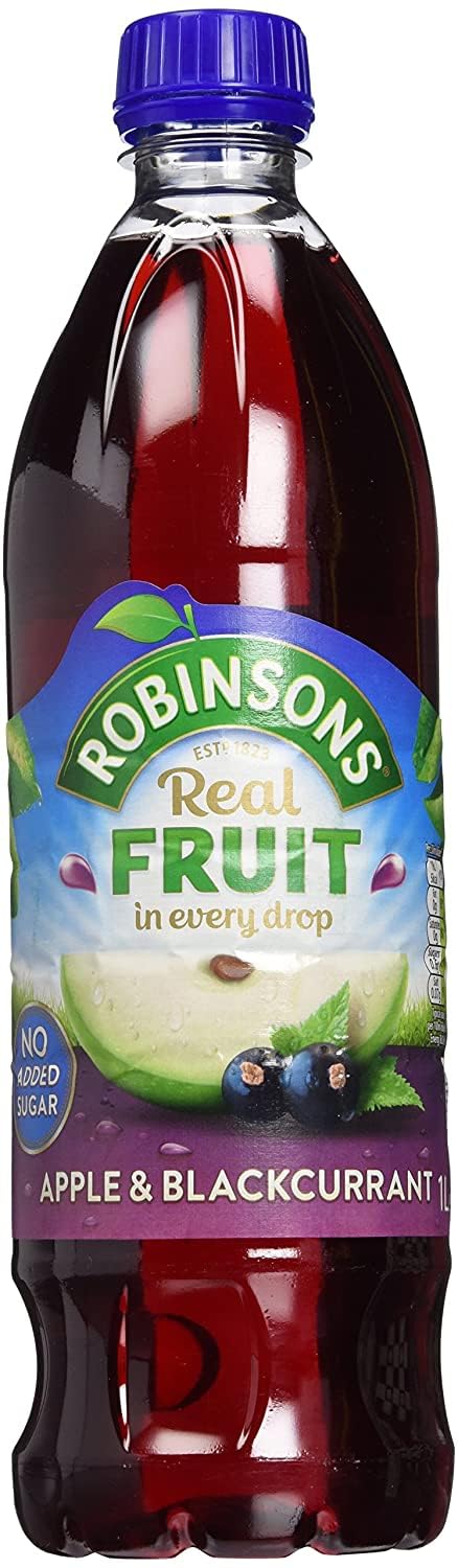Robinsons 1L (Pack 2) Apple & Blackcurrant No Sugar Added